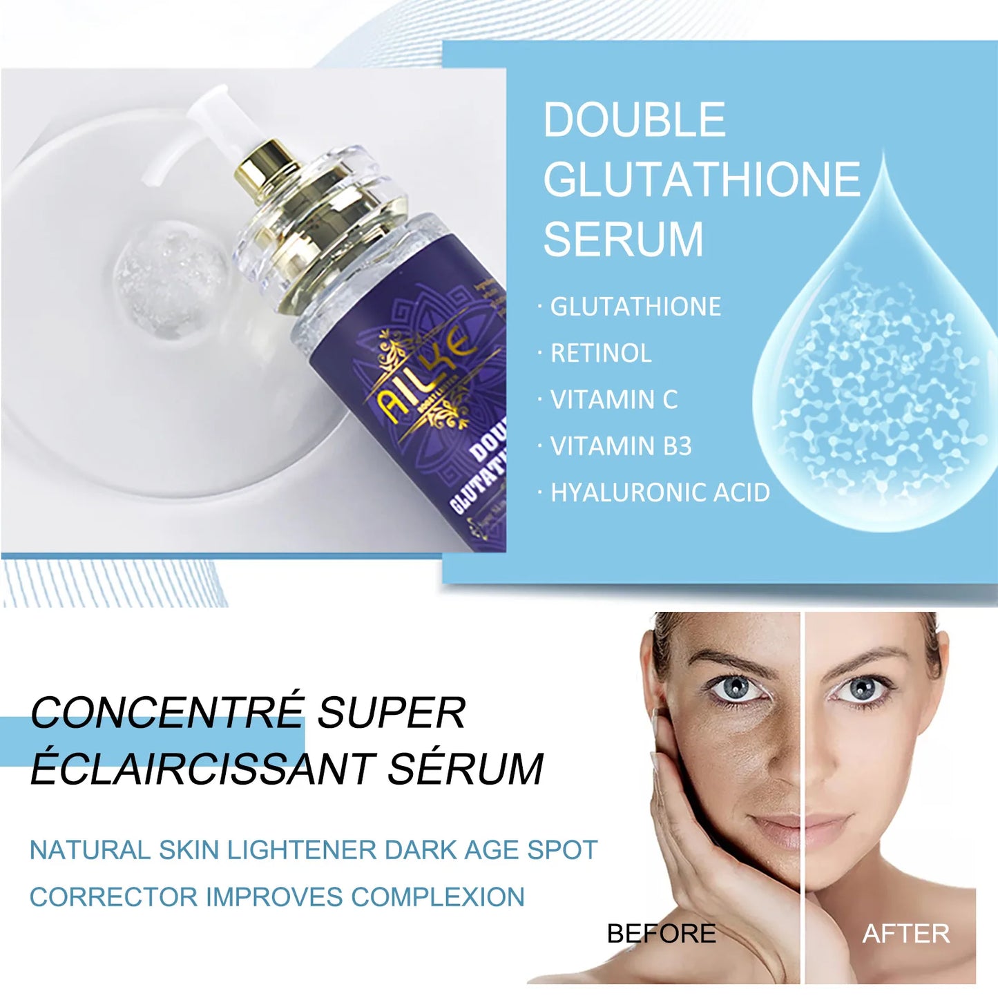 AILKE Super Lightening Lotion - Correction of Dark Spots - Face and Body Care - Black Skin - Korean Lightening Care - My Charleshop