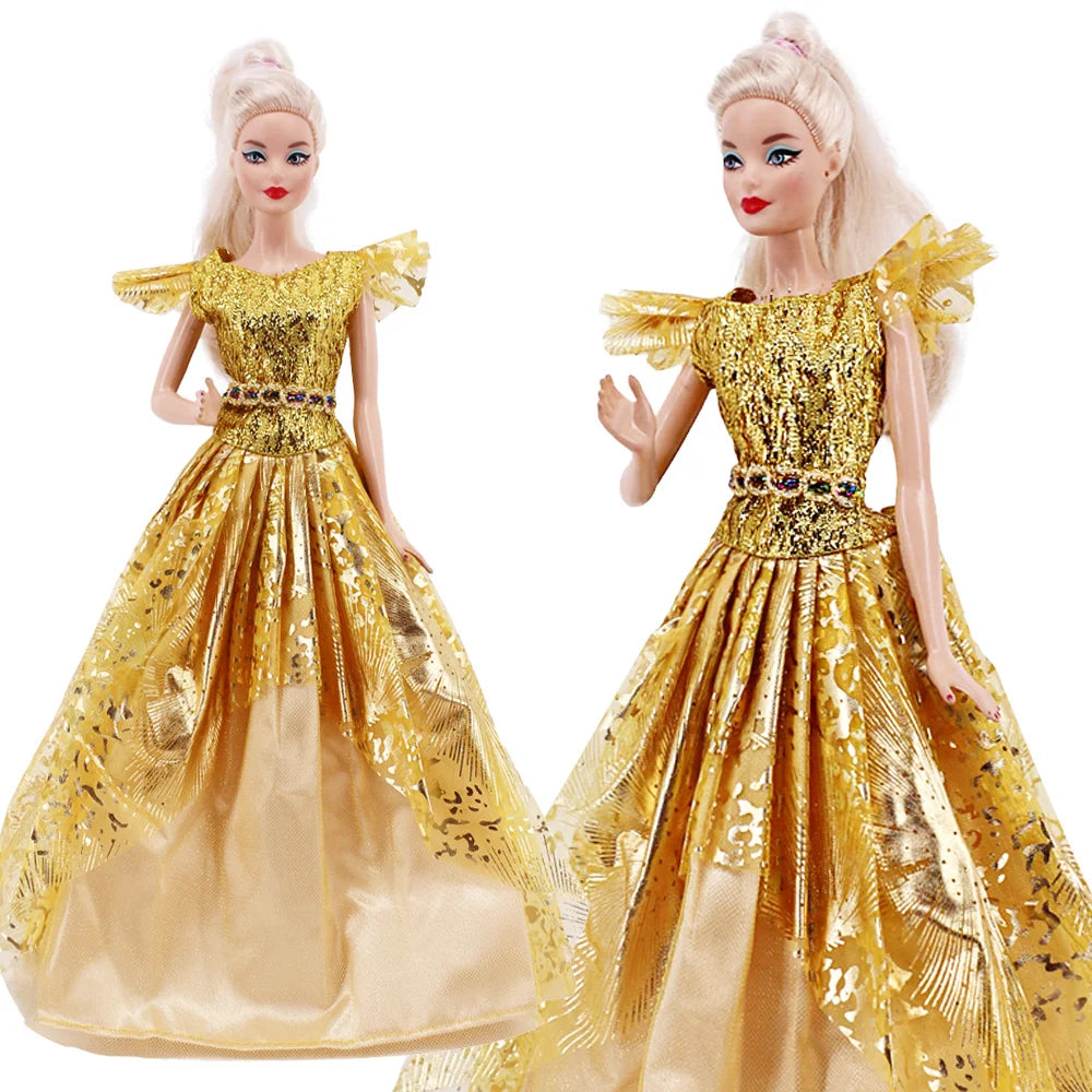 Pretty Doll Longuette Evening Dress For Barbie Doll Clothes Accessories,Toys For Girls,Birthday Present Christmas Gift