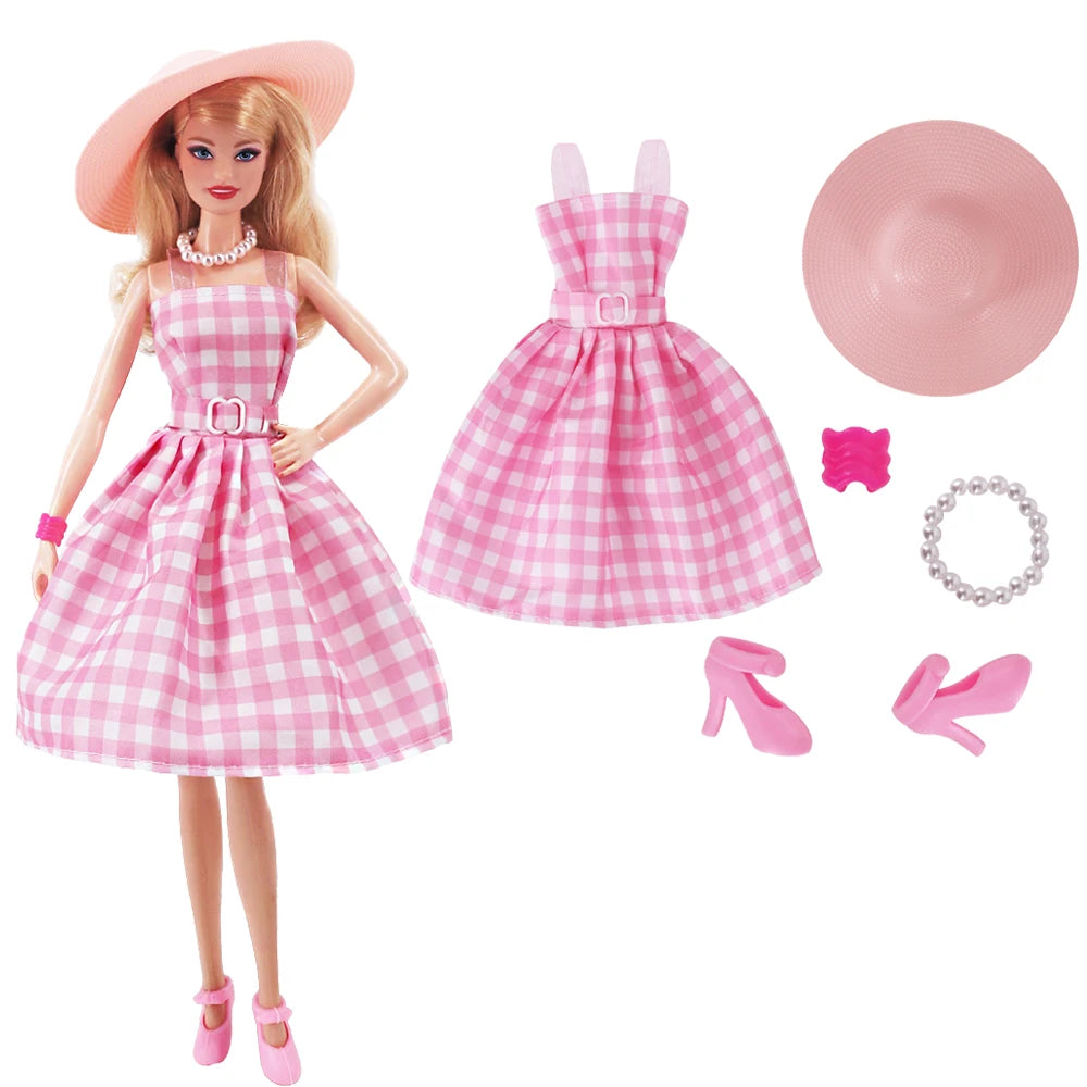 Pretty Doll Longuette Evening Dress For Barbie Doll Clothes Accessories,Toys For Girls,Birthday Present Christmas Gift