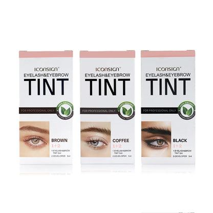 Kit de Teinture pour Cils et Sourcils ICONSIGN - Étanche, Teinture Rapide en 15 Minutes - My Charleshop