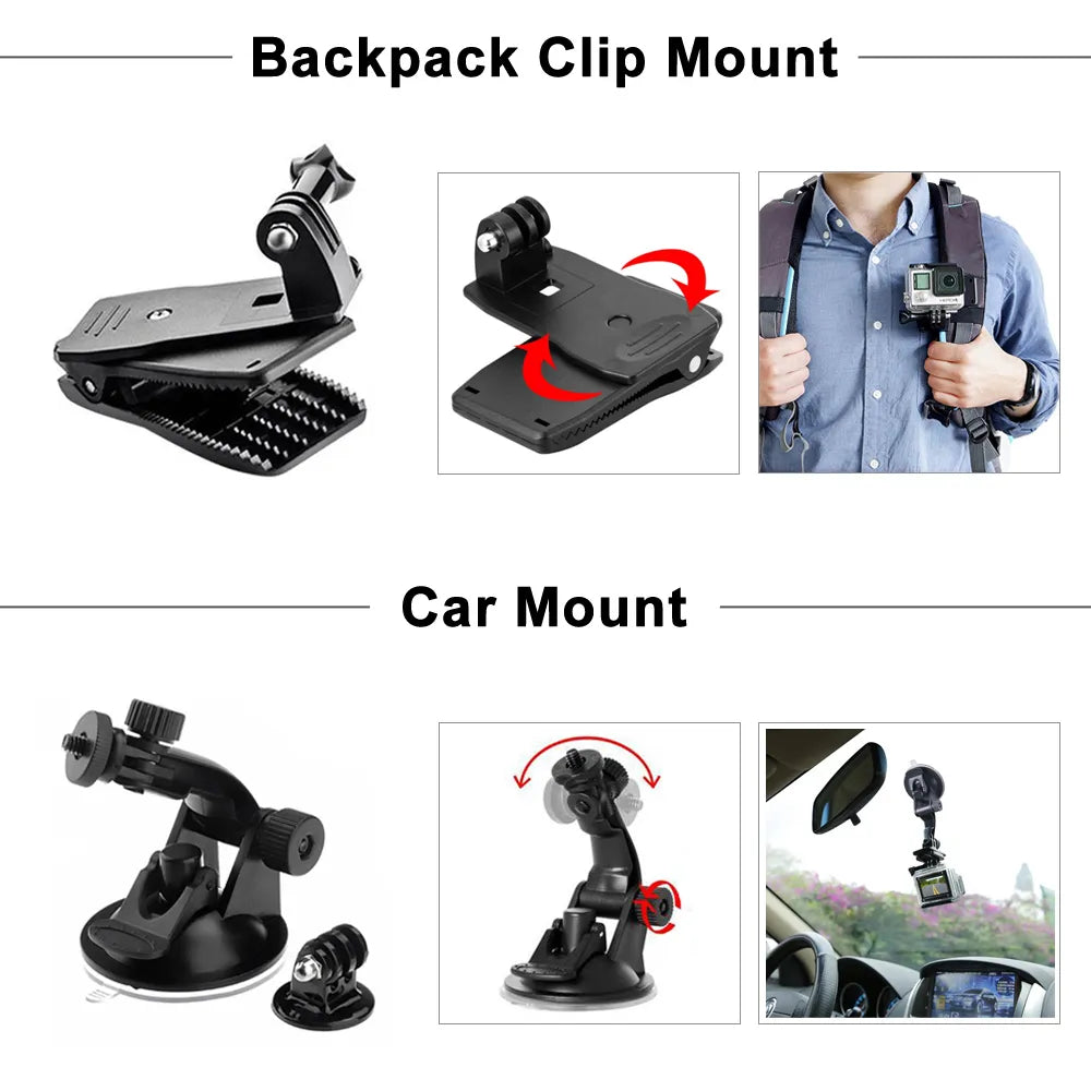 Ensemble d'Accessoires pour GoPro et Caméras d'Action - Support et Étui inclus - My Charleshop