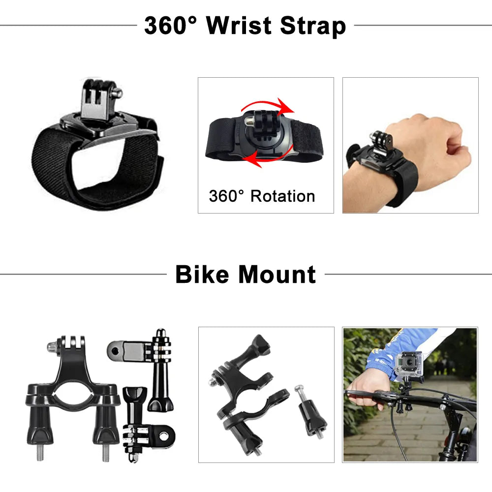 Ensemble d'Accessoires pour GoPro et Caméras d'Action - Support et Étui inclus - My Charleshop