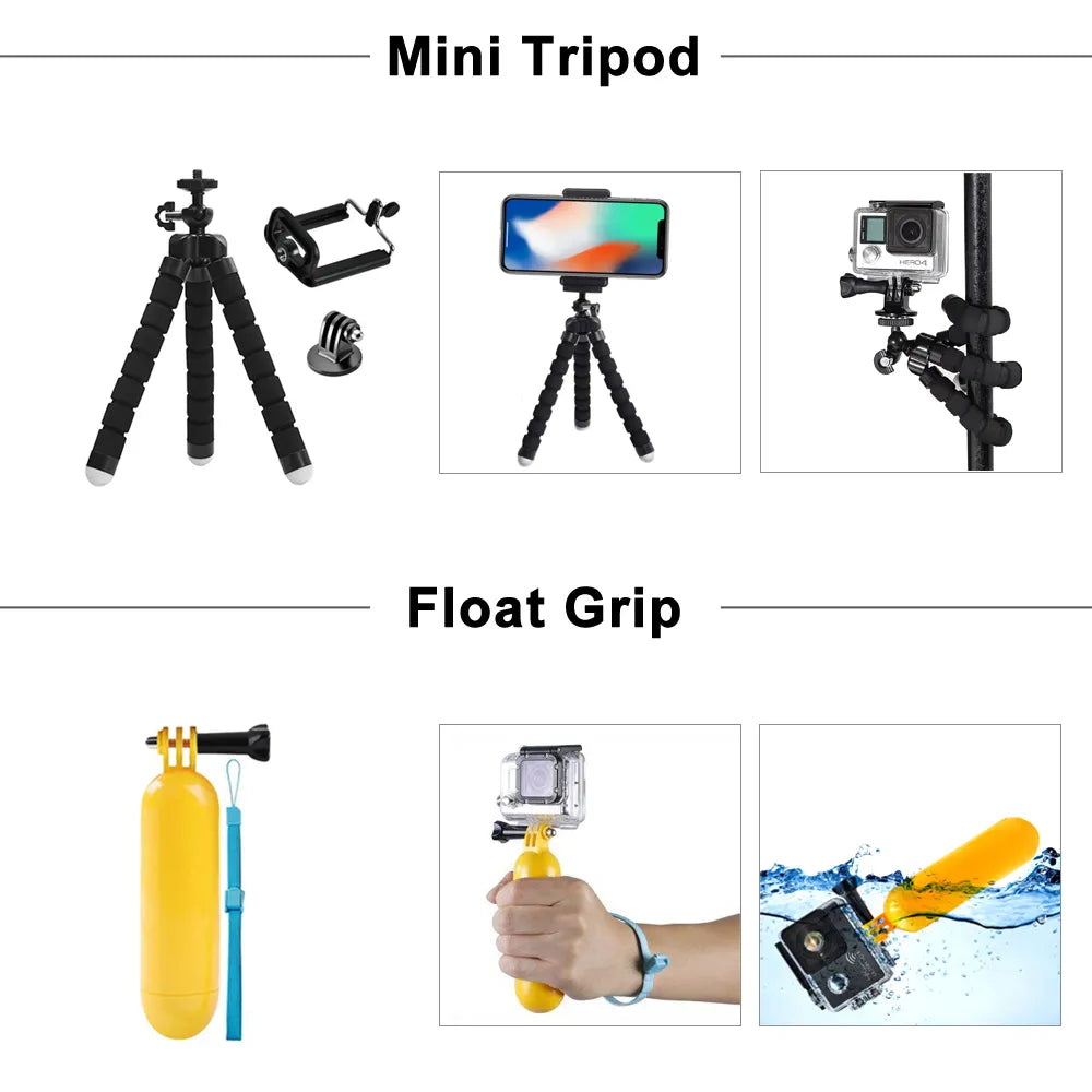 Ensemble d'Accessoires pour GoPro et Caméras d'Action - Support et Étui inclus - My Charleshop