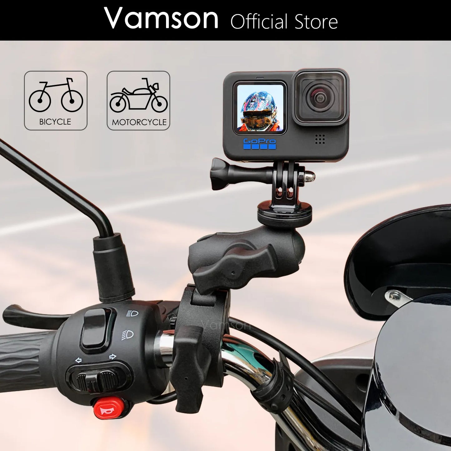 Support de Guidon pour Caméra d'Action GoPro 11/10/9/8 - Vamson - My Charleshop