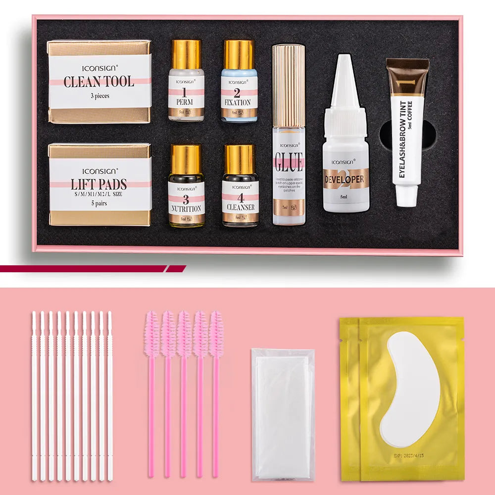 Kit Professionnel de Rehaussement et Teinture des Cils ICONSIGN - Outils de Maquillage pour les Yeux - My Charleshop