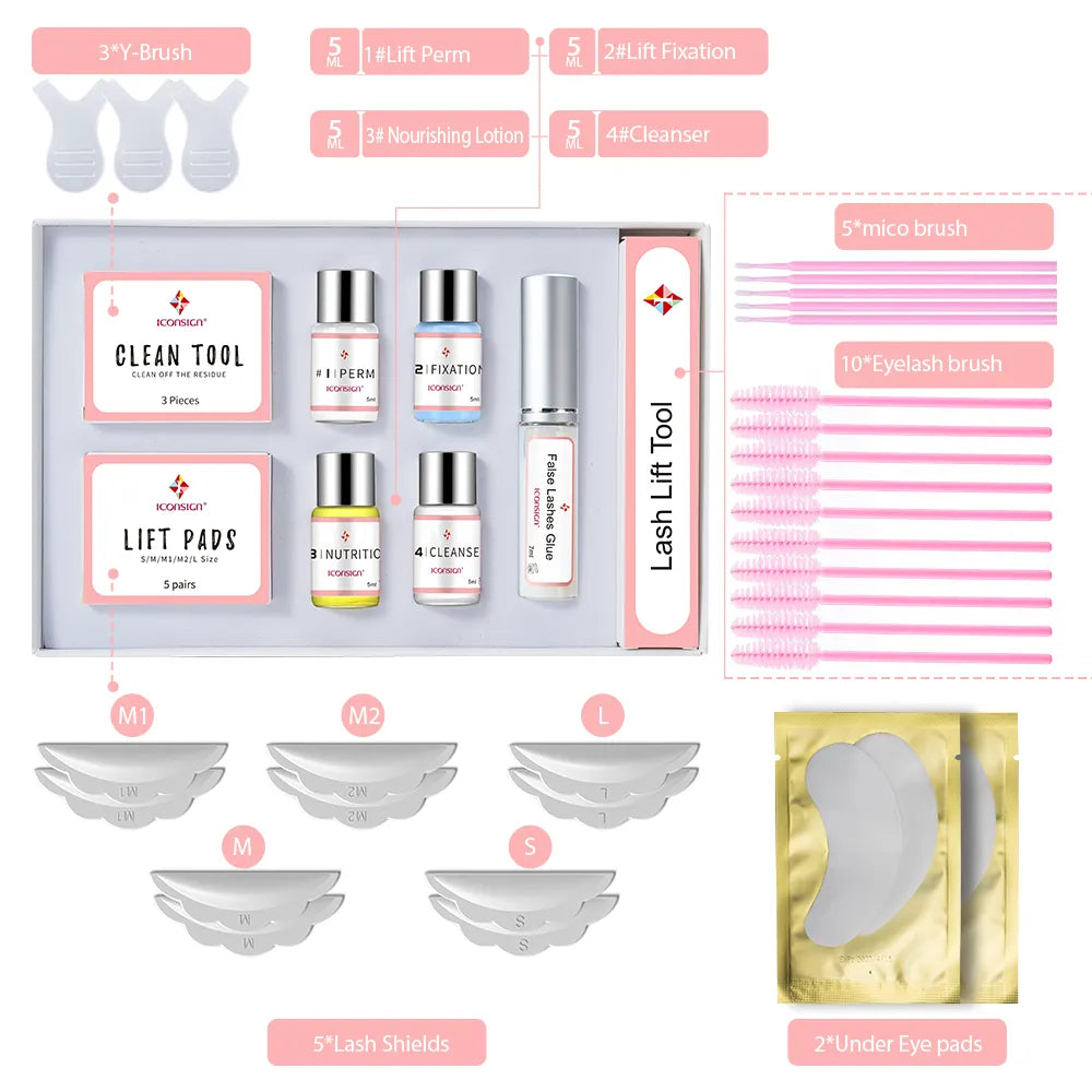 Kit Professionnel Rehaussement de Cils ICONSIGN - Ensemble de Rehaussement de Cils - My Charleshop